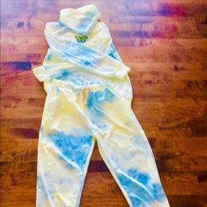 Fixmatti blue & yellow tie dye loungewear set💛💙